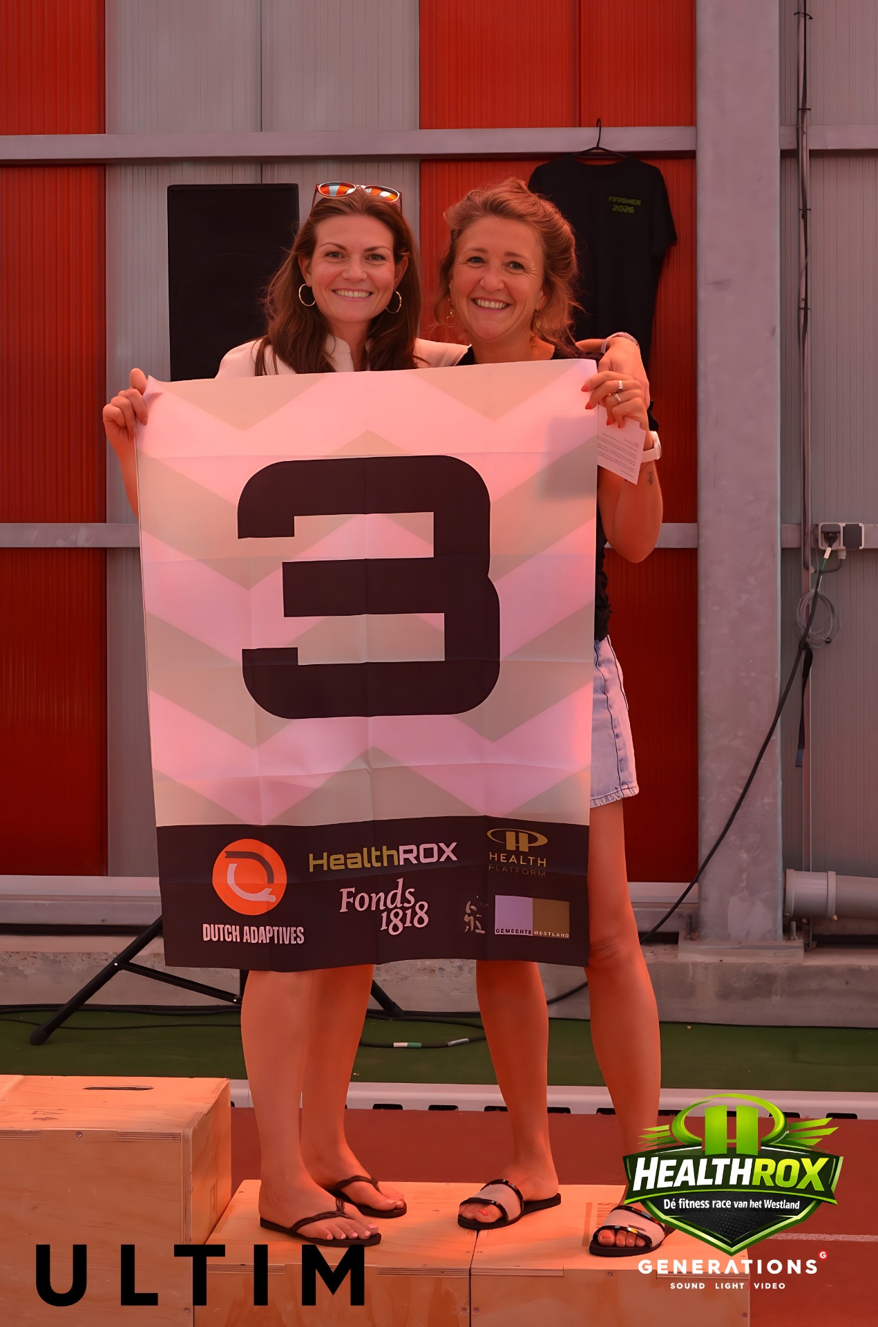 Podium en publiek bij HealthROX